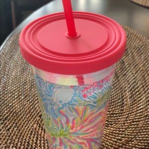 Lilly Pulitzer Tumbler with Straw